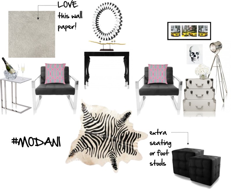 modani glam living room