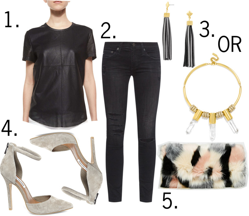 INSTANT OUTFIT: LEATHER TEE.