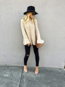 tan oversized sweater