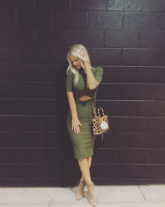 green dress