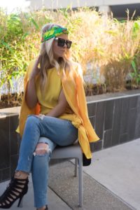 yellow blazer outfit