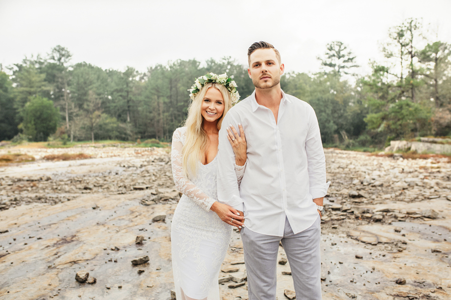 engagement session, lace gown