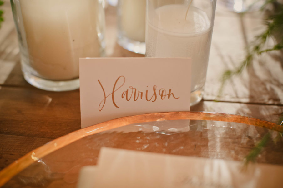 calligraphy place cards