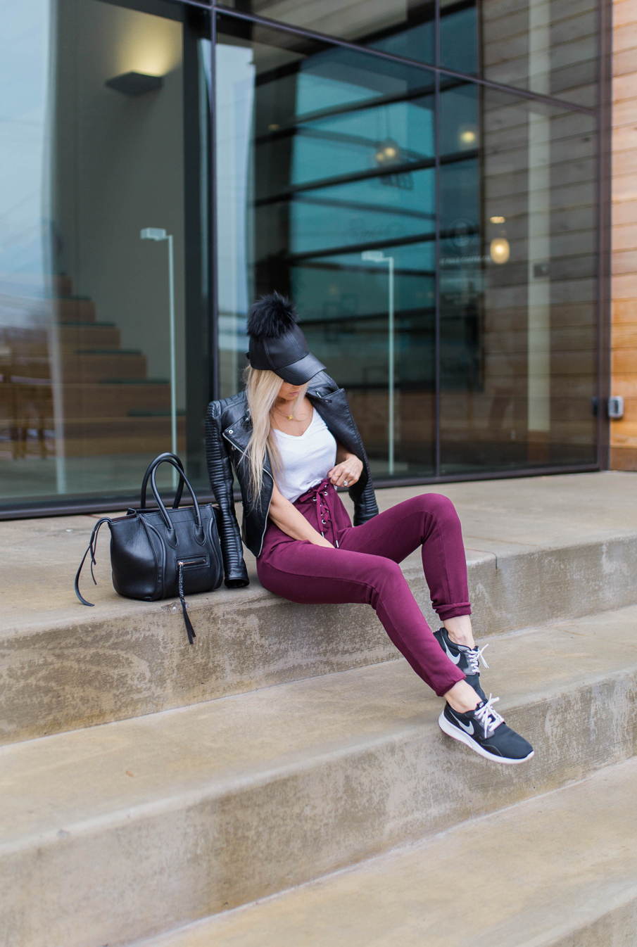 leather jacket outfit