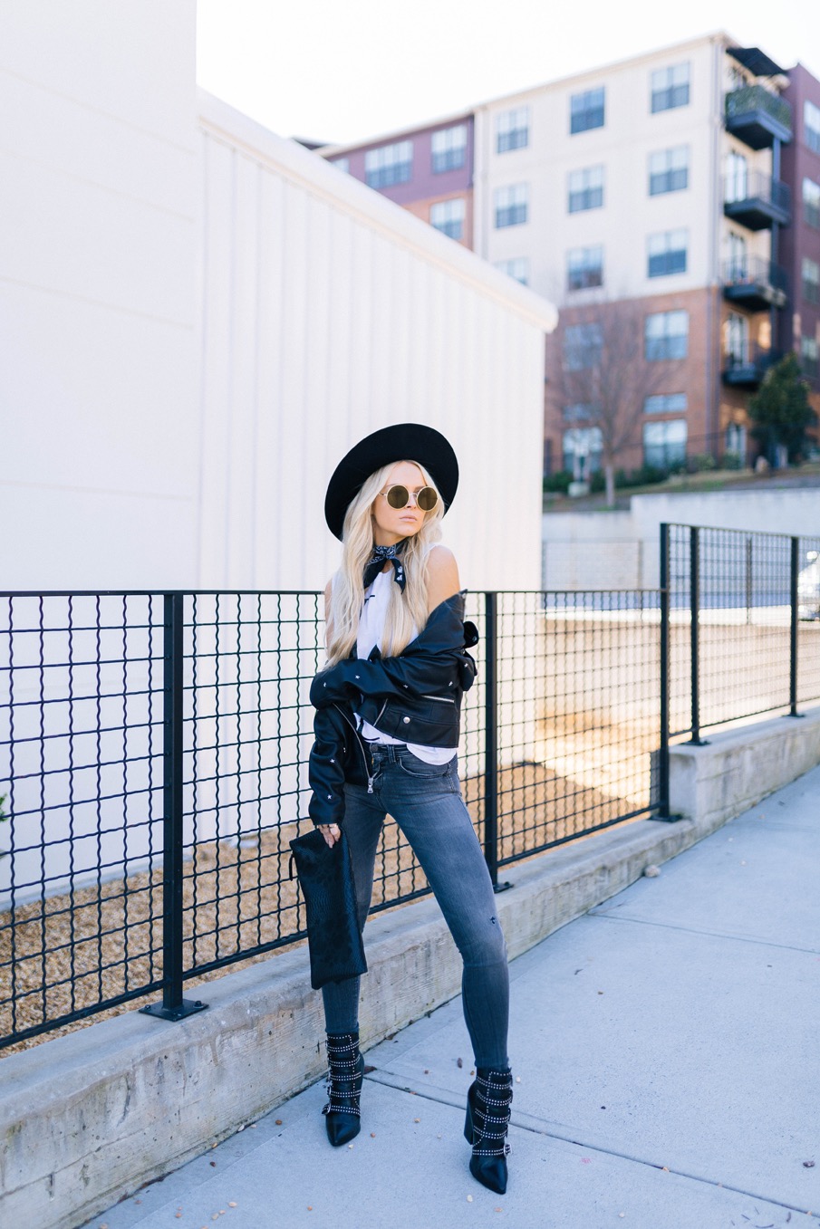 moto booties outfit