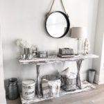 farmhouse entryway table, distressed wood table, furniture hack, farmhouse style, farmhouse table