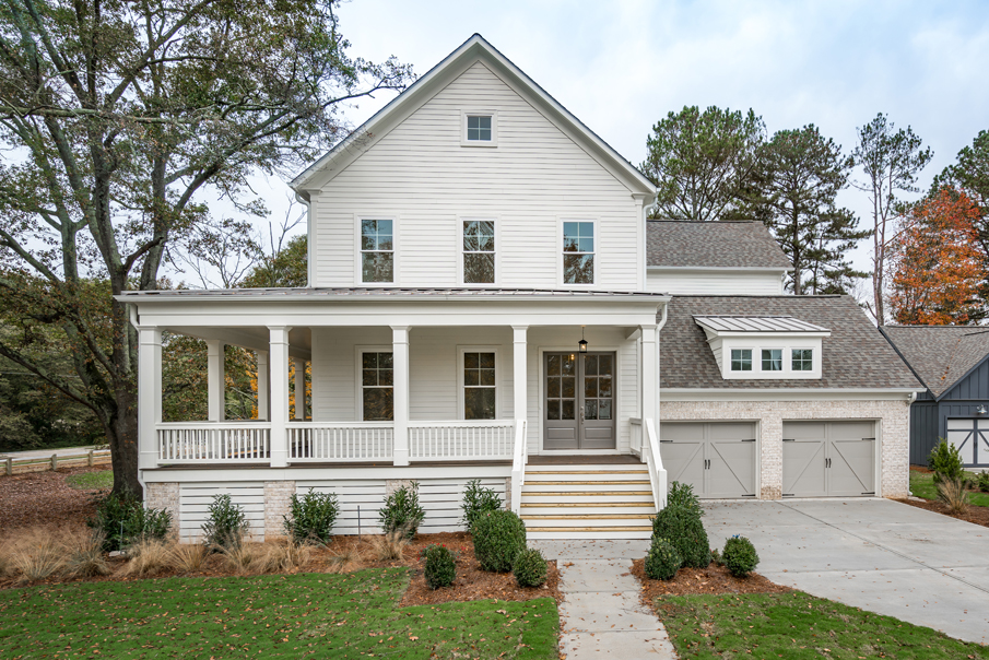 white house, modern farmhouse, Brightwater Homes